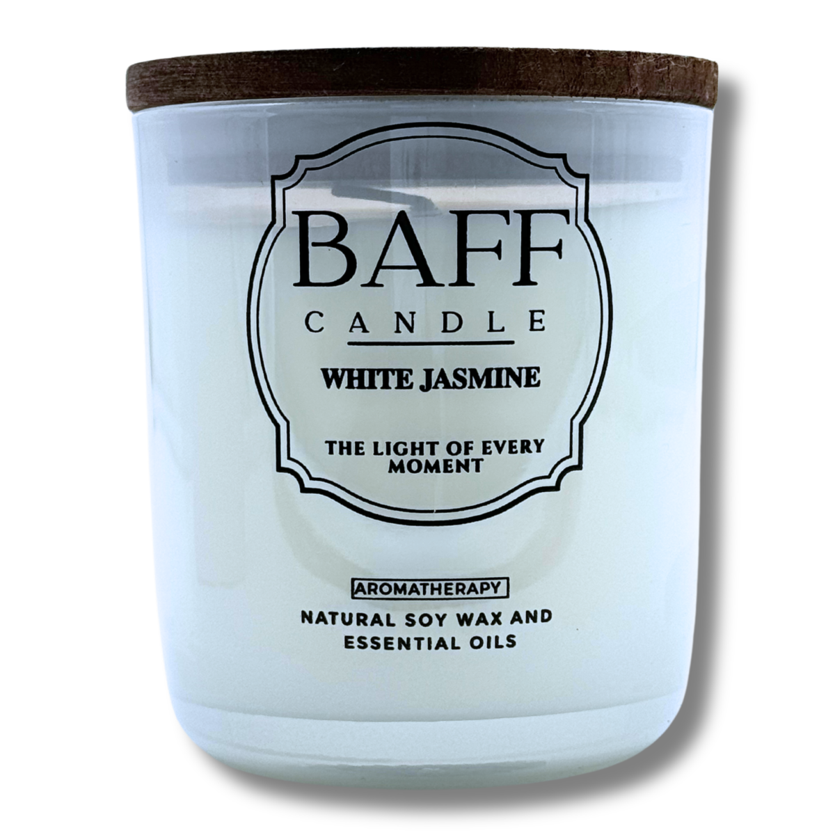 White Jasmine Luxury Candle made with Premium Soy Wax, handmade, pure essential oil