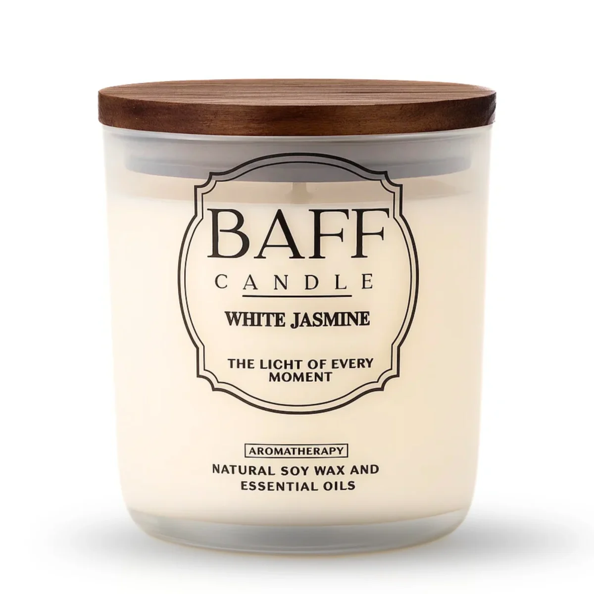 White Jasmine Luxury Candle made with Premium Soy Wax, handmade, pure essential oil