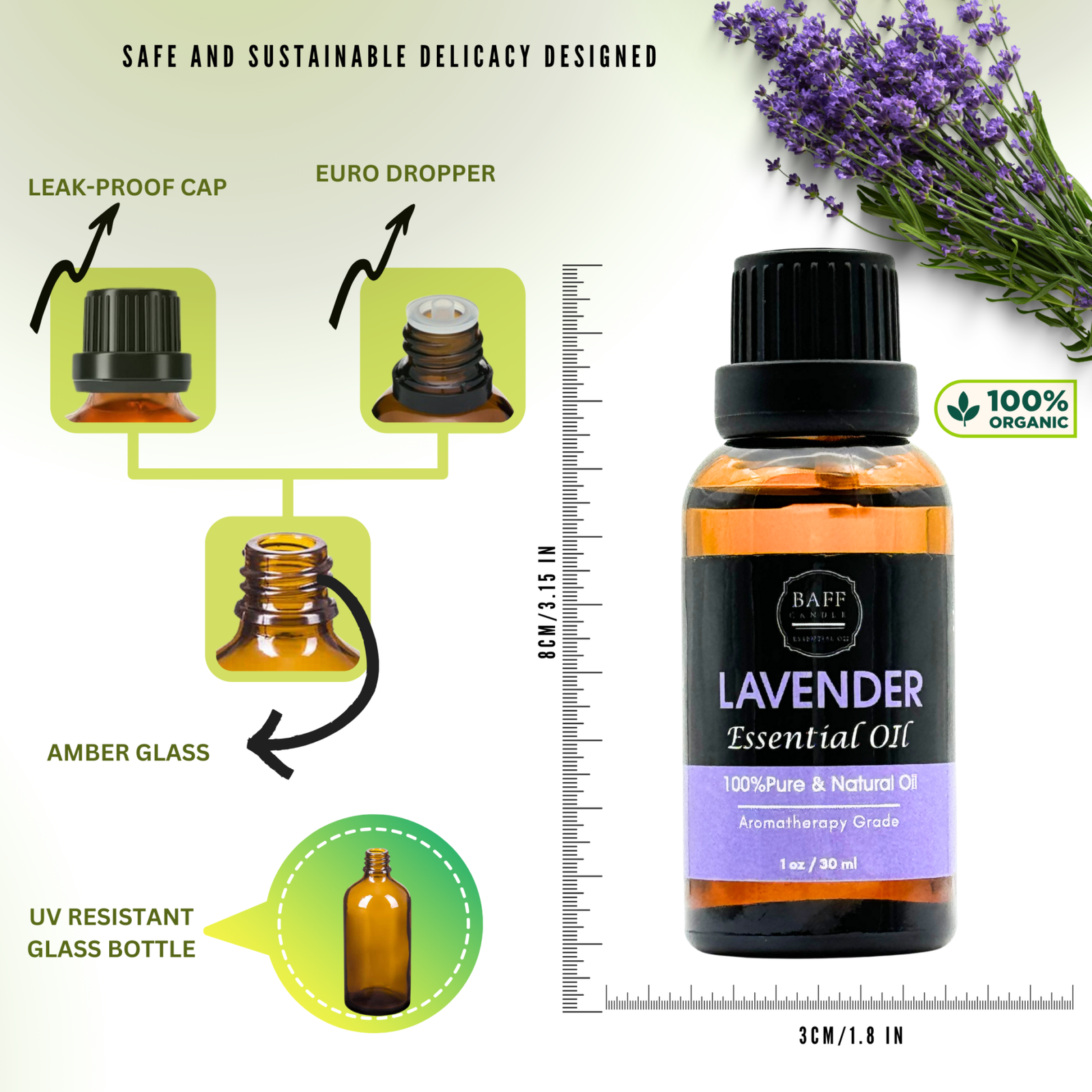 Lavender Essential Oil I 100% Pure & Organic I Aromatherapy Grade 30ml