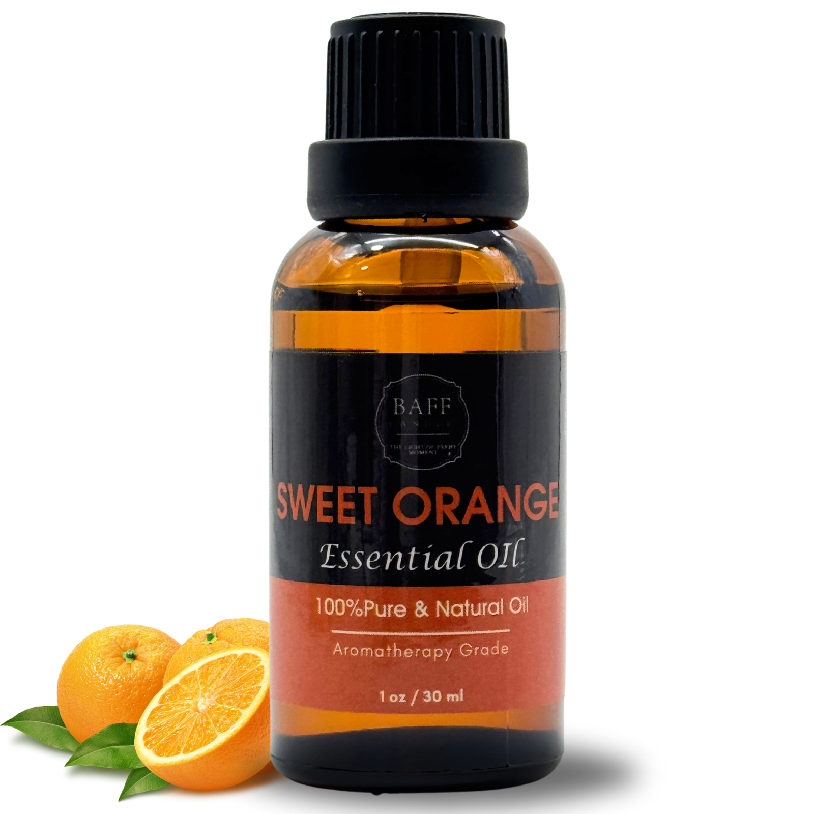 Baff Candle Sweet Orange Essential Oil | 100% Pure | Aromatherapy Grade (30ml)