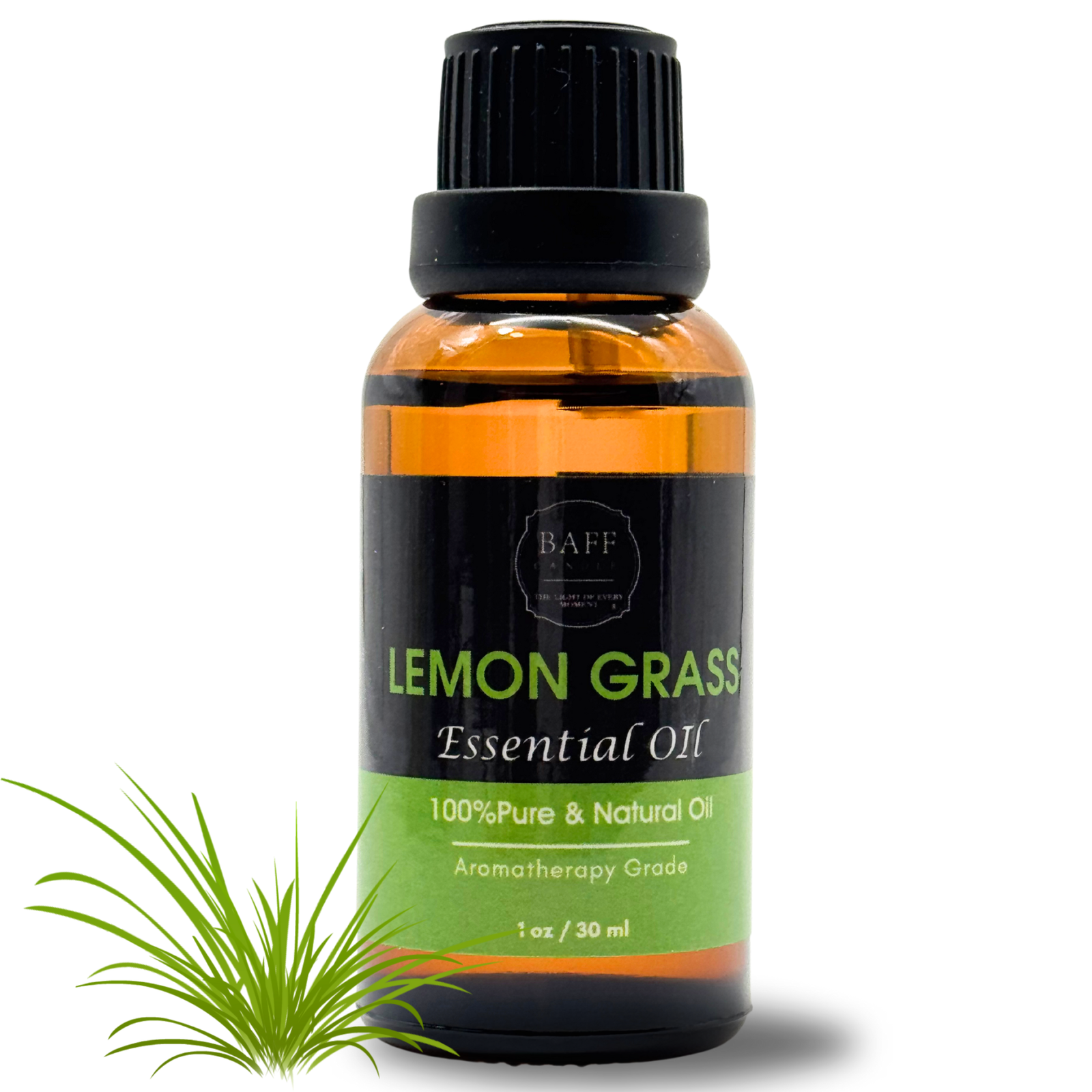 Baff Candle Lemongrass Essential Oil | 100% Pure | Aromatherapy Grade (30ml)