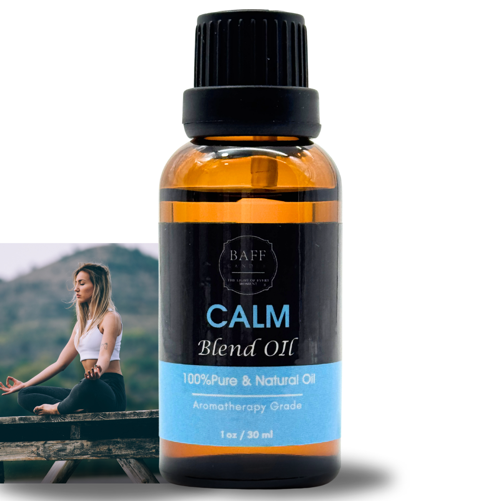 Baff Candle Calm Blend Essential Oil | 100% Pure | Aromatherapy Grade (30ml)