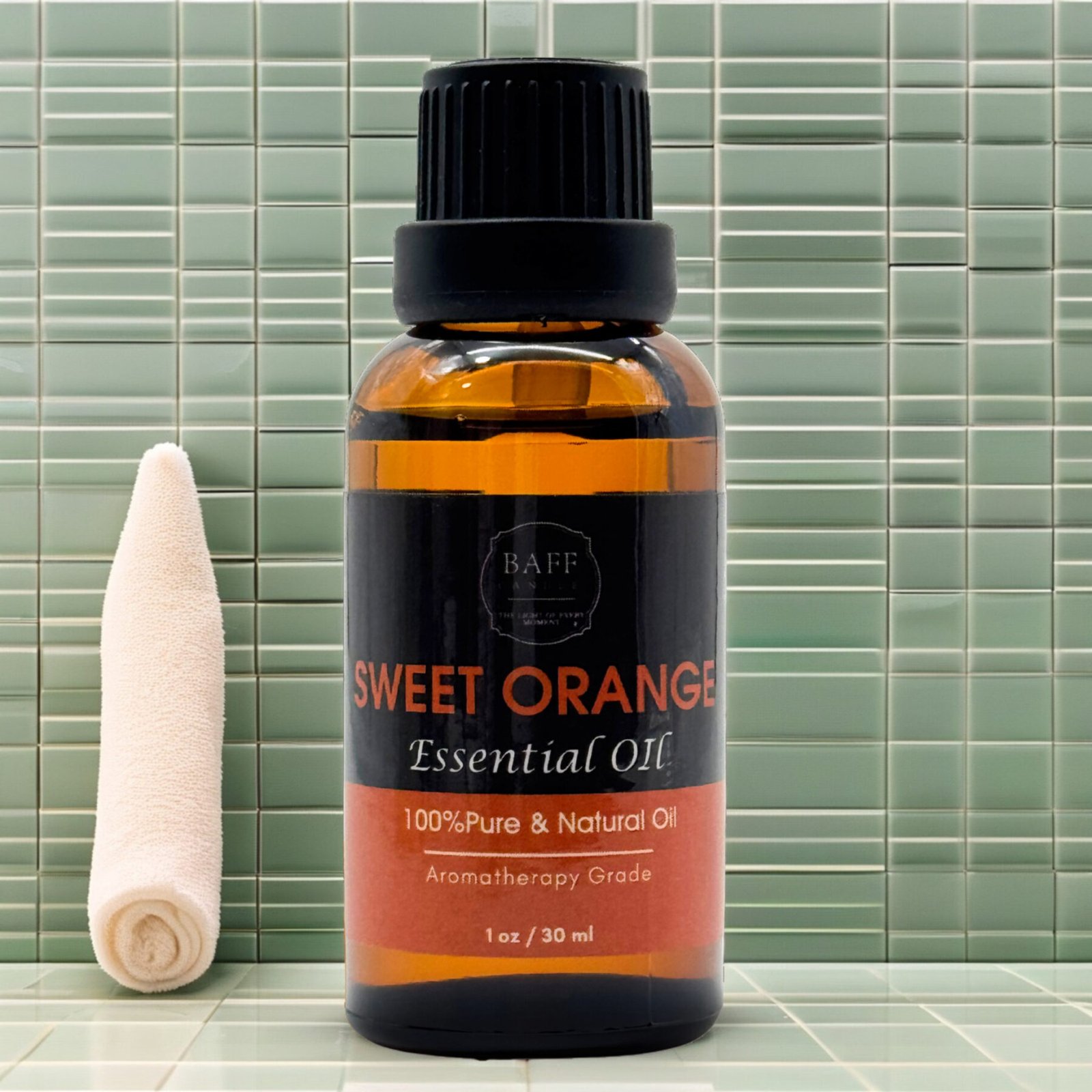 Baff Candle Sweet Orange Essential Oil | 100% Pure | Aromatherapy Grade (30ml)