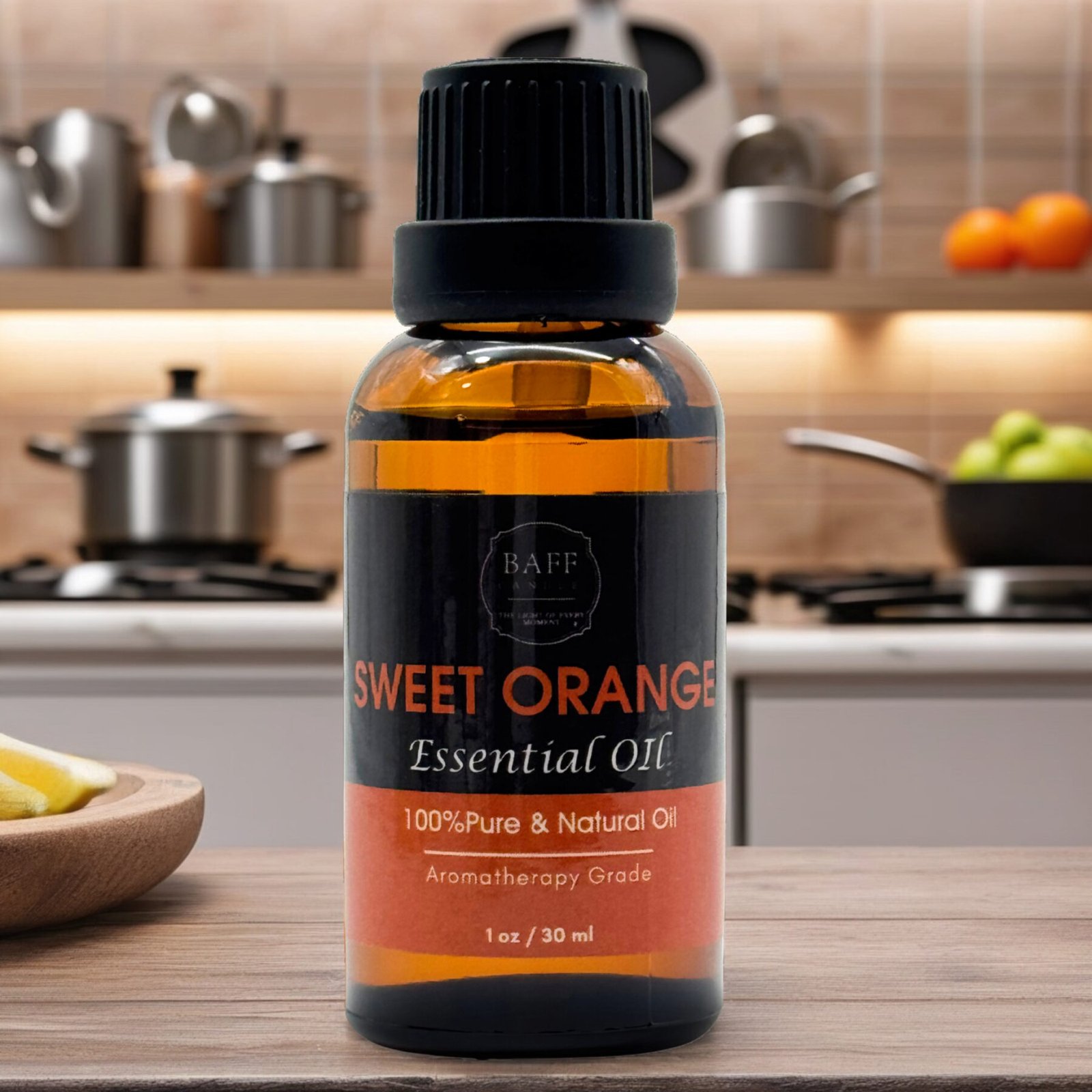 Baff Candle Sweet Orange Essential Oil | 100% Pure | Aromatherapy Grade (30ml)