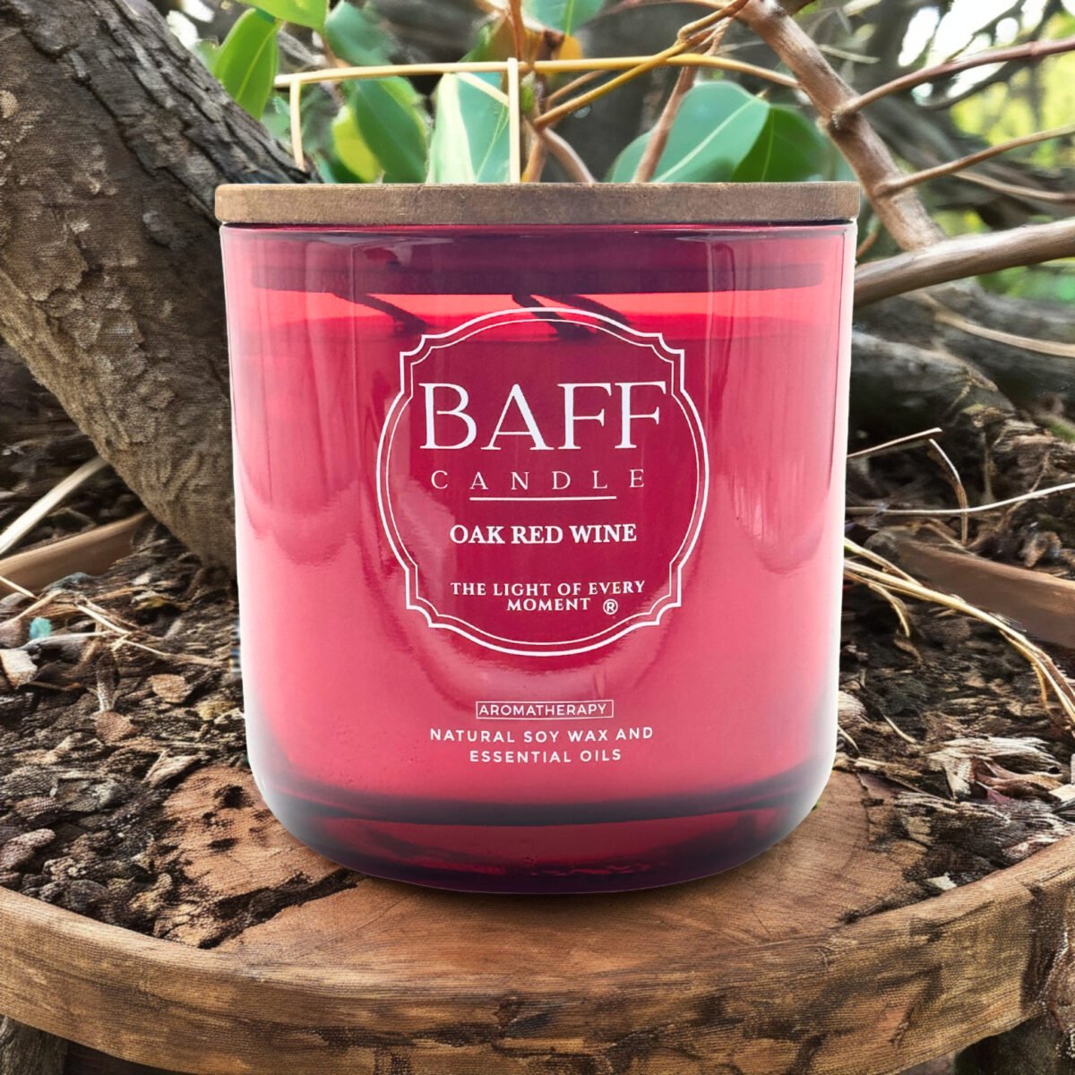 Oak Red Wine Soy Wax Luxury Candle (Three Wick)