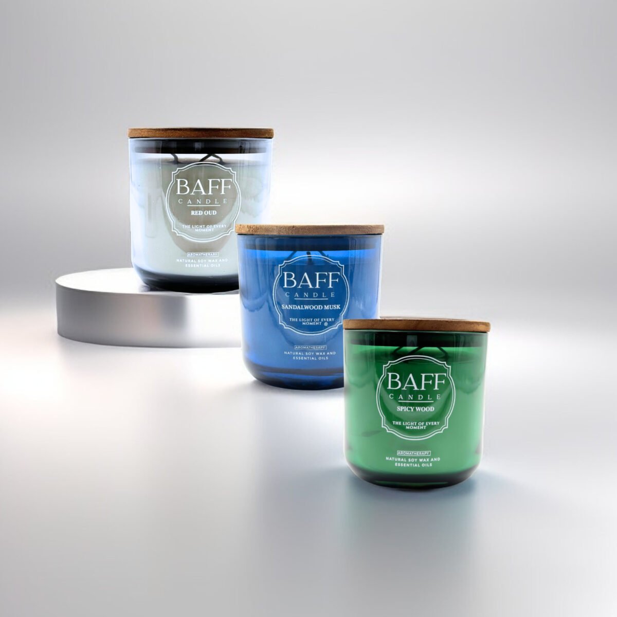 Baff Candle Collection I Red Oud I Sandalwood I Spicy Wood I Soy wax Luxury Candle