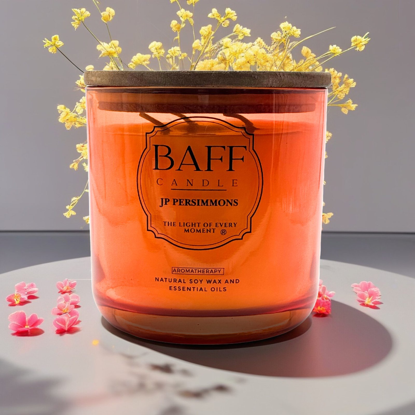 JP Persimmons Soy Wax Luxury Candle (Three Wick)